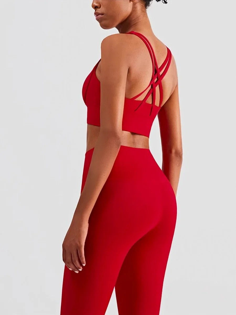 2 Piece Yoga Clothes Women's Tracksuit Athletic Wear Pilates Fitness Suit Gym Workout Push Up Clothes Sports Bra Leggings Suit - Image 5