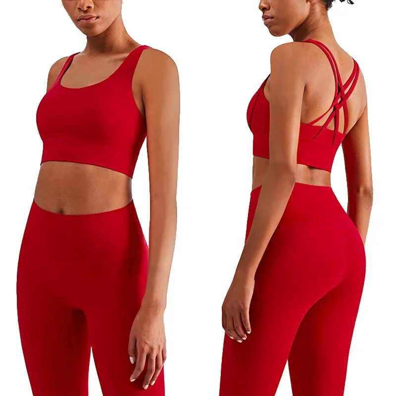 2 Piece Yoga Clothes Women's Tracksuit Athletic Wear Pilates Fitness Suit Gym Workout Push Up Clothes Sports Bra Leggings Suit - Image 6